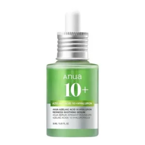 Anua Azelaic Acid Face Serum bottle for soothing redness