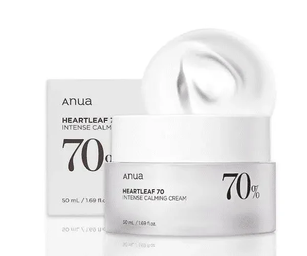 Anua Intense Calming Cream jar neatly placed for skincare lovers shopping at GlowMyst