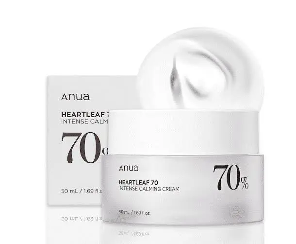 Anua-Heartleaf-70-Intense-Calming-Cream-1.webp Anua Intense Calming Cream jar neatly placed for skincare lovers shopping at GlowMyst