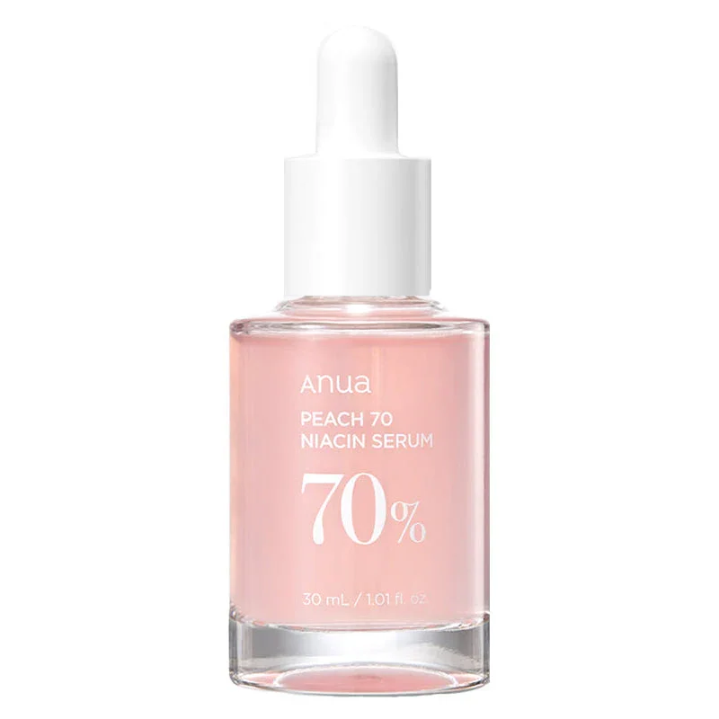 Anua-Peach-70-Niacin-Face-Serum-30ml.webp Anua Peach Niacin Serum bottle displayed against a clean background