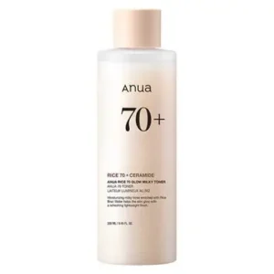 Anua Rice Milky Toner 40 ml bottle for glowing skin care