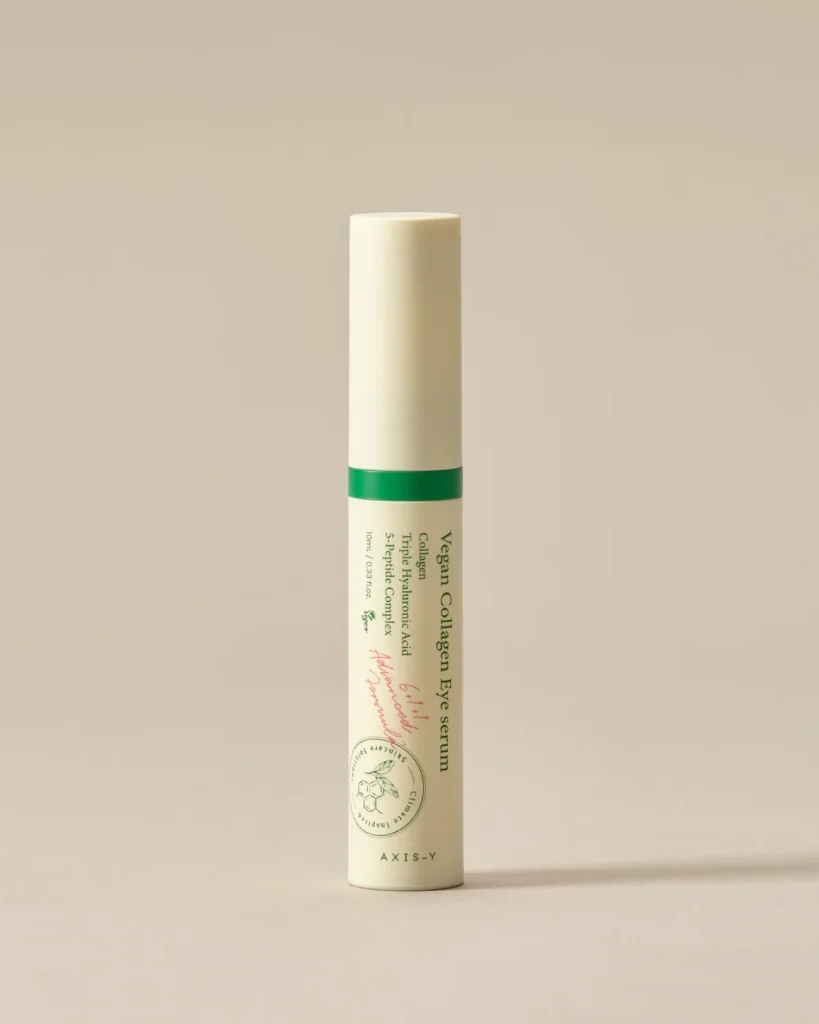Axis Y Vegan Collagen Eye Serum bottle displayed against a clean background