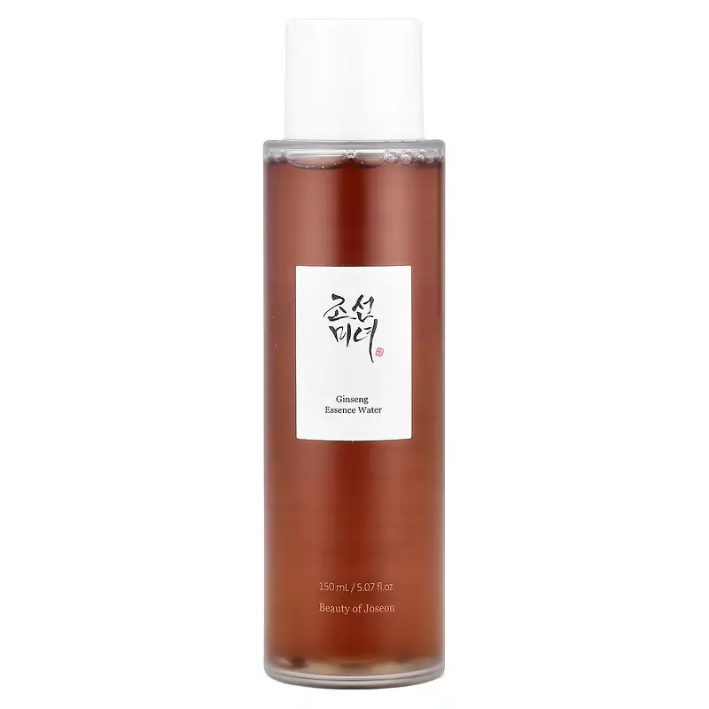Beauty-of-Joseon-Ginseng-Essence-Water-150-ml.webp Beauty of Joseon Ginseng Essence Water bottle against a clean backdrop