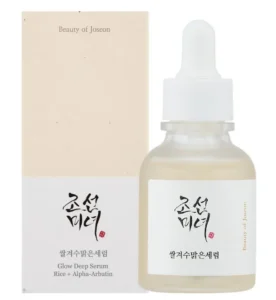 Beauty of Joseon Rice Serum bottle on display at GlowMyst