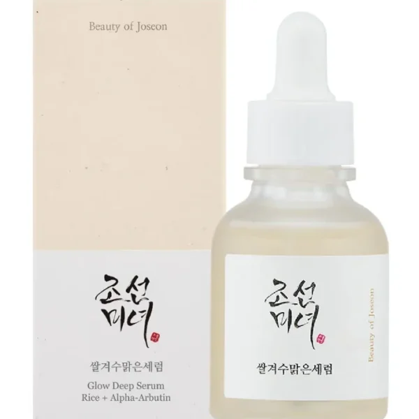 Beauty of Joseon Rice Serum bottle on display at GlowMyst