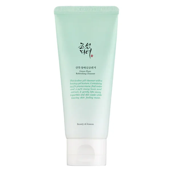 Beauty of Joseon Green Plum Cleanser bottle on display