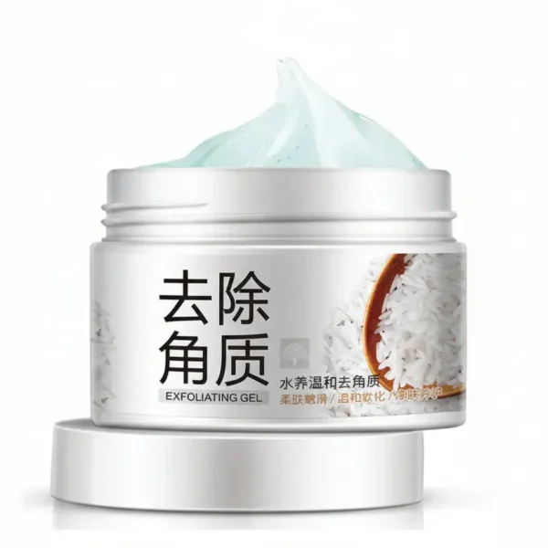 Bioaqua Exfoliating Rice Gel Face Scrub 140g tube displayed for skincare routines