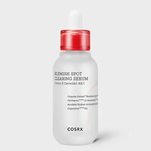 COSRX Blemish Clearing Serum 40ml bottle displayed on a clean background