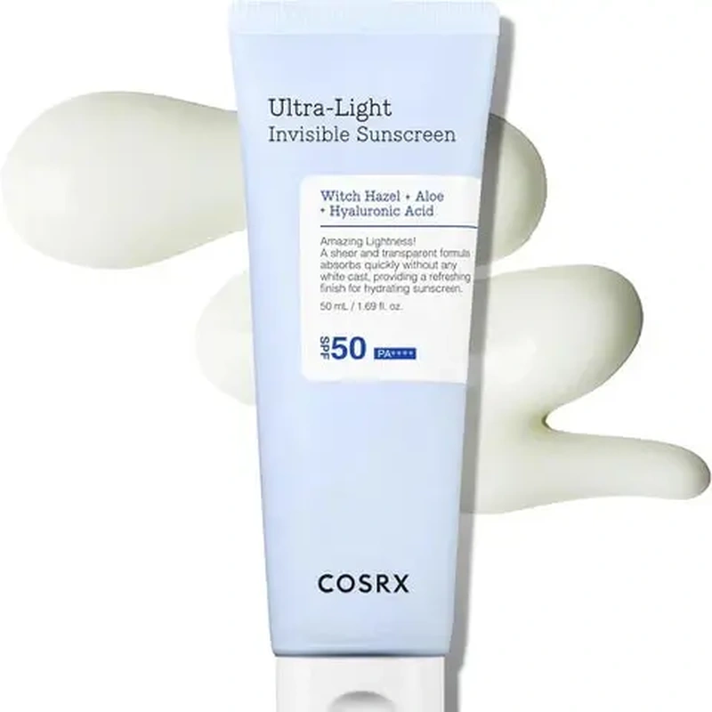 COSRX Ultra Light Invisible Sunscreen 50ml COSRX Ultra Light Sunscreen bottle displayed against a clean background
