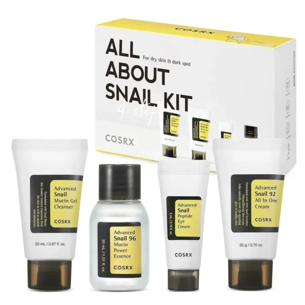 COSRX Snail Trial Kit displayed for skincare routines in Pakistan