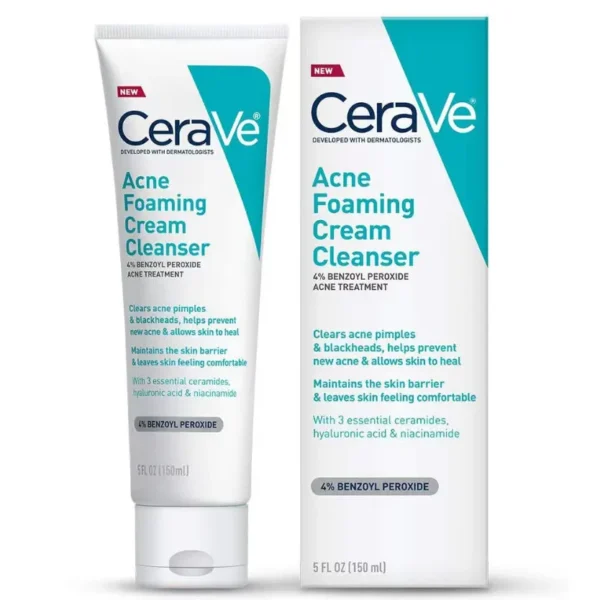 CeraVe Acne Cleanser 150ml bottle displayed on a clean surface by GlowMyst Pakistan