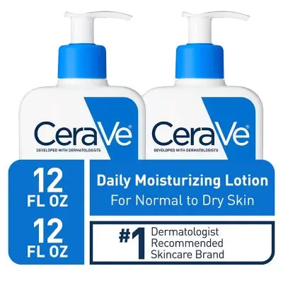 CeraVe Daily Moisturizing Lotion 355ml Pack of 2 value bundle from GlowMyst