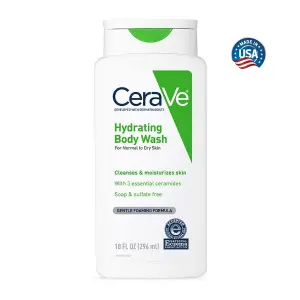 CeraVe Hydrating Body Wash 296 ml bottle displayed on GlowMyst store