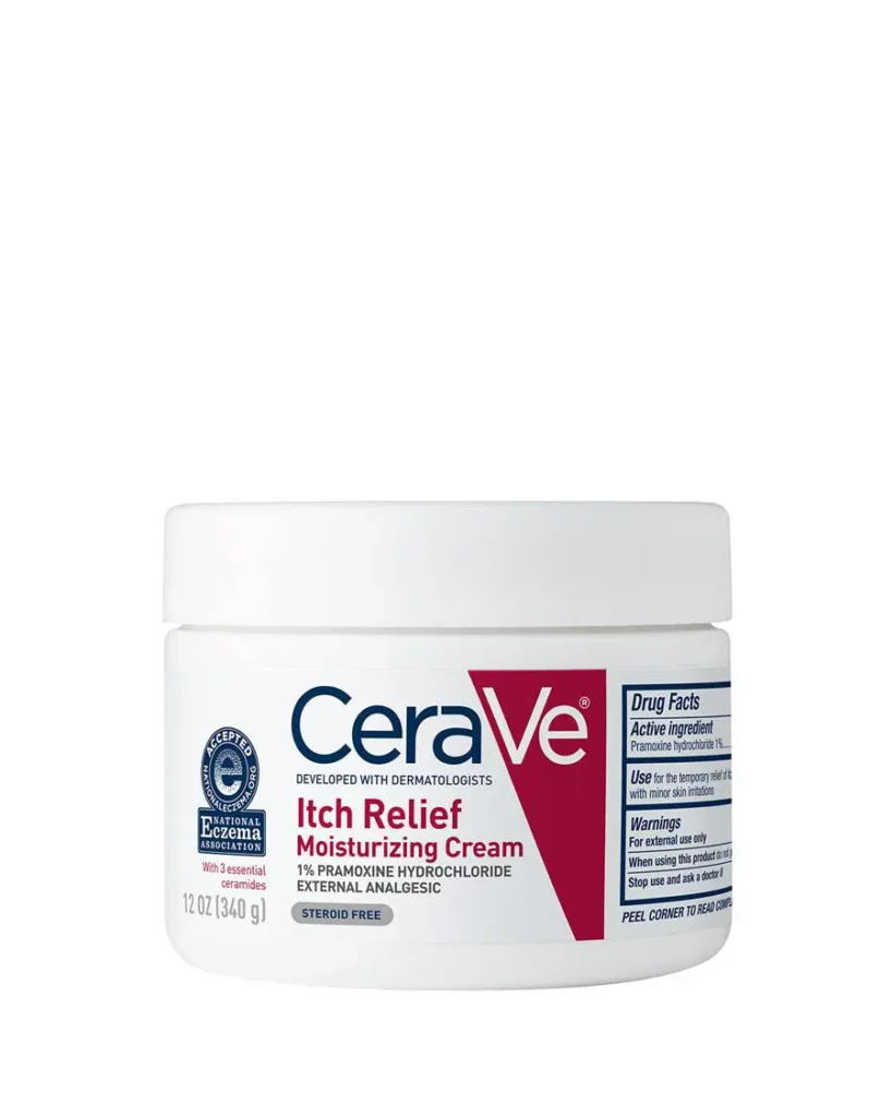 CeraVe Itch Relief Moisturising Cream 340g jar for dry skin care