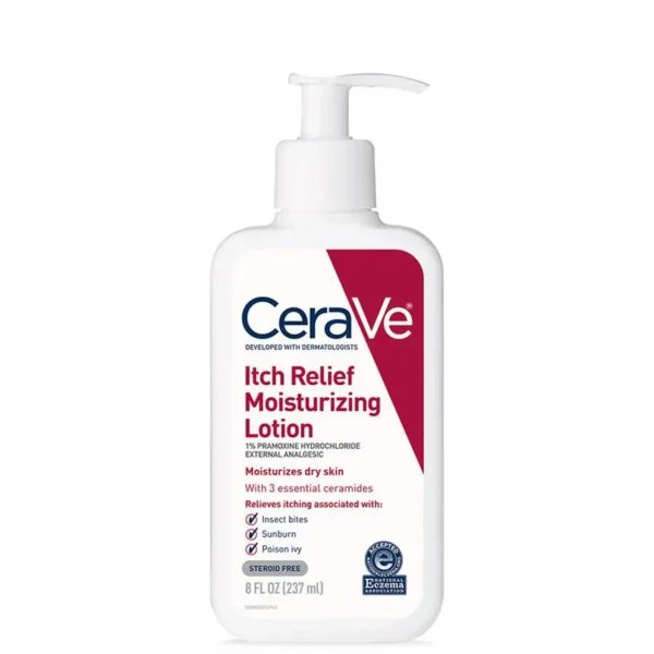 CeraVe Itch Relief Moisturizing Lotion 237ml bottle on display at GlowMyst