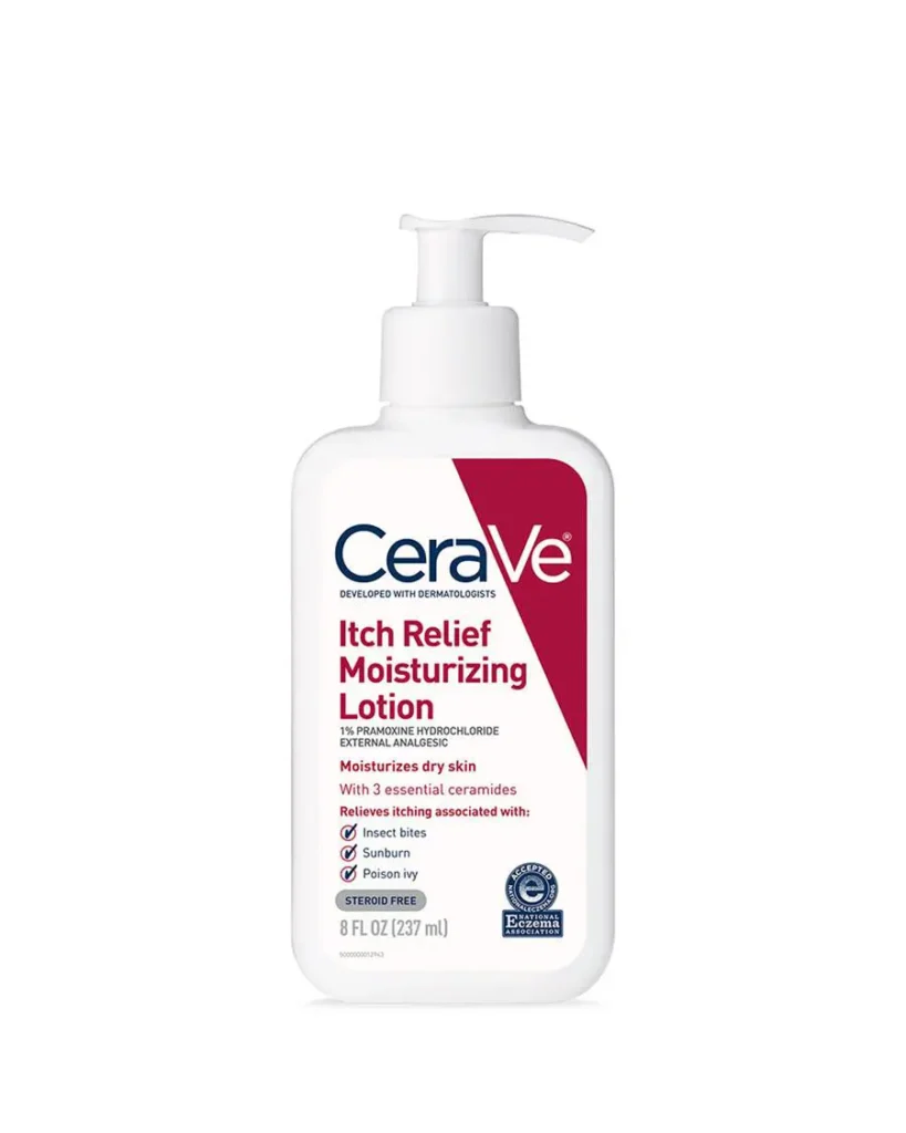 CeraVe Itch Relief Moisturizing Lotion 237ml bottle on display at GlowMyst
