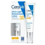 CeraVe Ultra-Light Moisturizing Lotion bottle on a clean background
