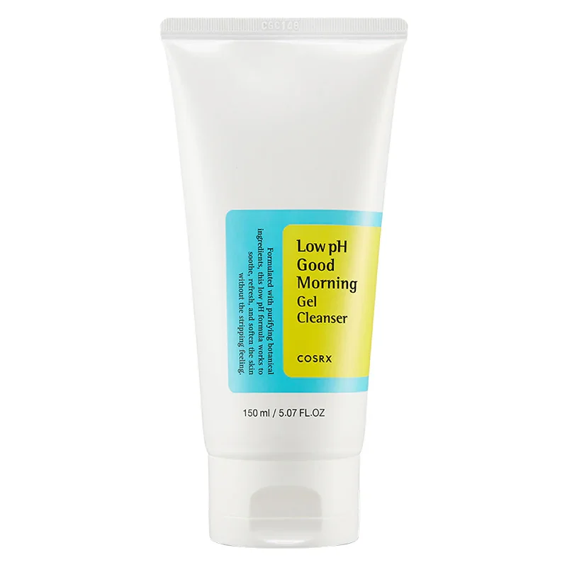 Cosrx-Low-pH-Good-Morning-Gel-Cleanser-150-ml-3.webp Cosrx Low pH Cleanser bottle front view for daily skincare