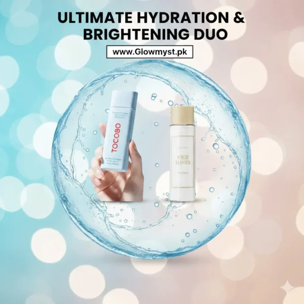 Hydration and Protect Sun Set featuring toner and sun cream