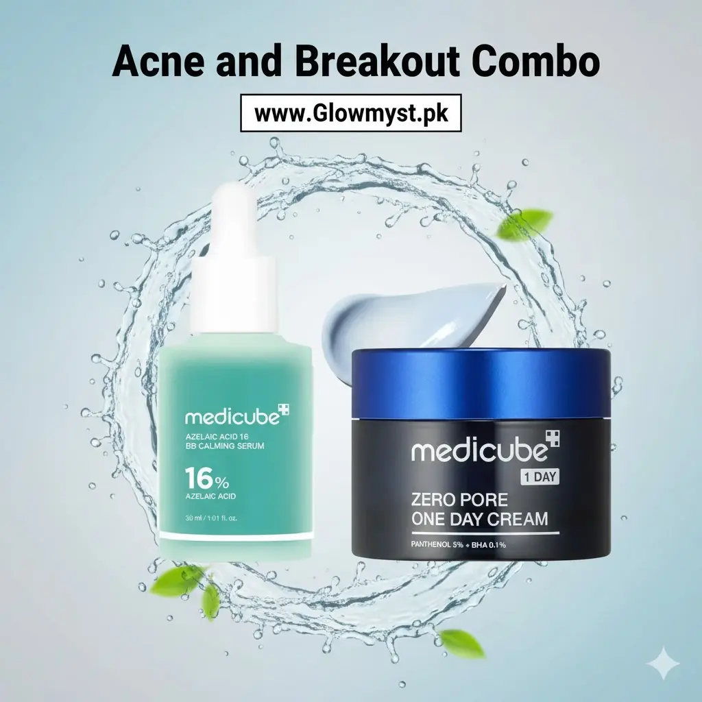 Medicube-Acne-and-Breakout-Combo-Clear-Skin-Essentials-Duo.webp Medicube Acne Combo clear skin essentials duo set on GlowMyst Pakistan