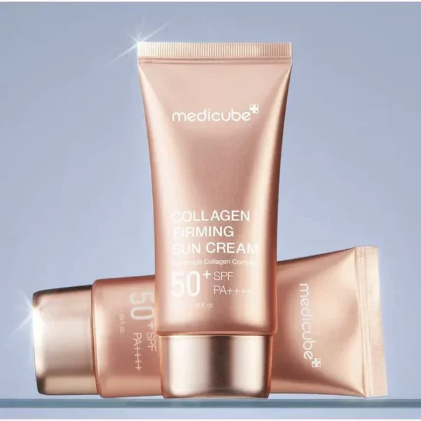 Medicube Collagen Sun Cream SPF 50+++ 50ml bottle for daily skincare routine