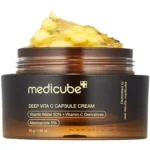 Medicube Vit C Capsule Cream 55g jar showing brightening capsules