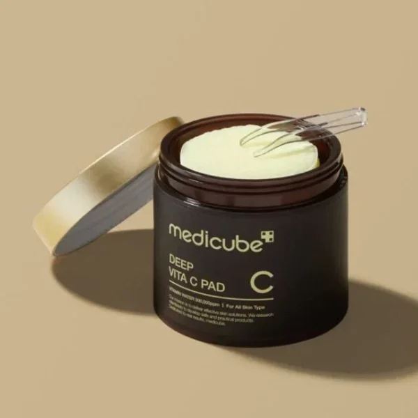 Medicube Deep Vita C Toner Pad 150g jar displayed on a clean background from GlowMyst