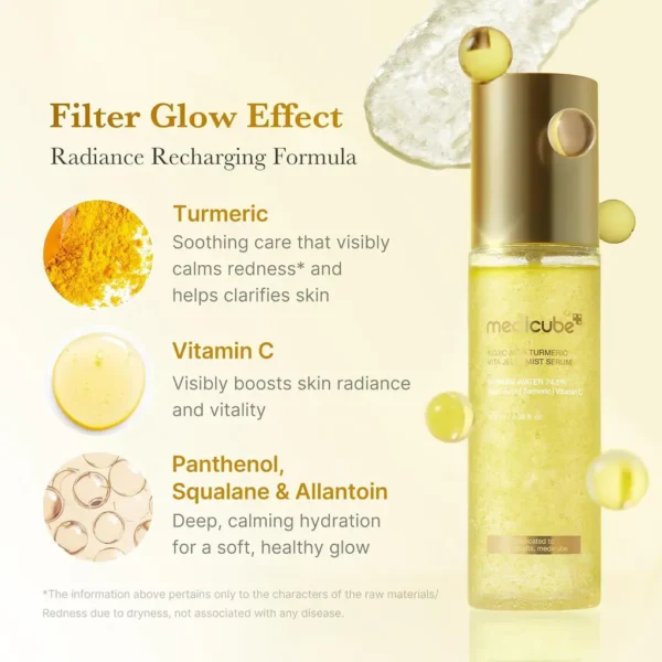 Medicube Kojic Acid Jelly Mist Serum bottle displayed elegantly