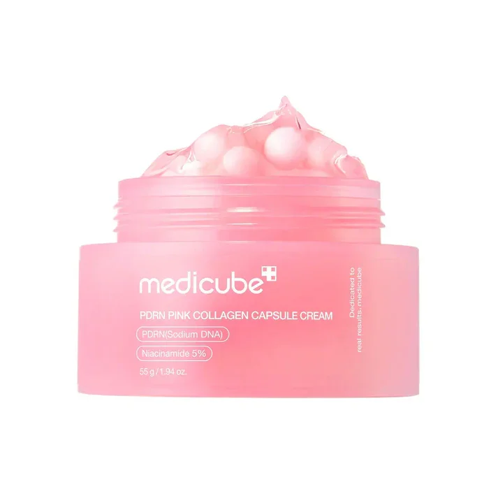 Medicube-PDRN-Pink-Collagen-Capsule-Cream-55g.webp Medicube Pink Collagen Capsule Cream 55g for skin elasticity