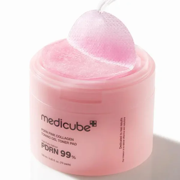 Medicube PDRN Toning Gel Pad jar and sheets