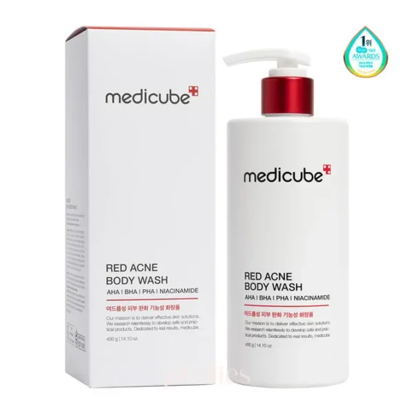 Medicube Red Acne Body Wash 400g bottle for clear skin