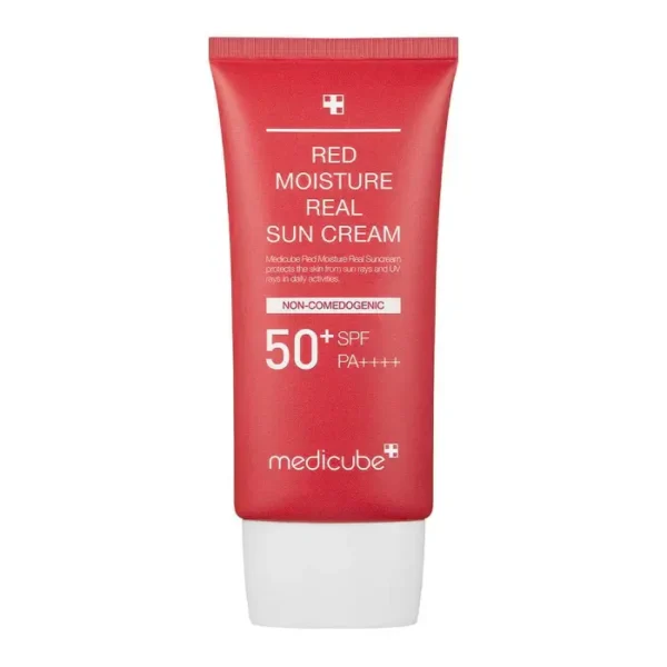 Medicube Red Moisture Sun Cream SPF50+ 50ml tube front view