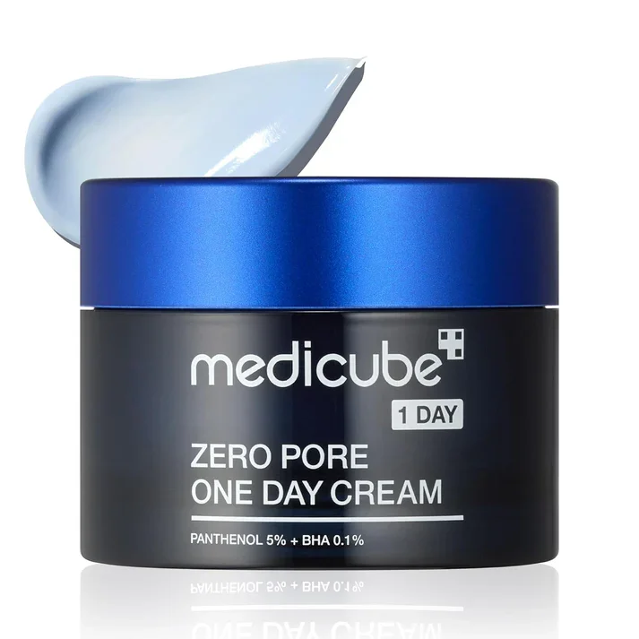 Medicube-Zero-Pore-One-Day-Face-Cream-50ml.webp Medicube Zero Pore Face Cream 50ml tube on display at GlowMyst