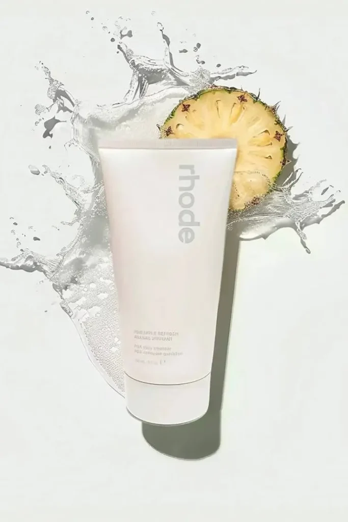 Rhode Pineapple Refresh Cleanser bottle on display at GlowMyst