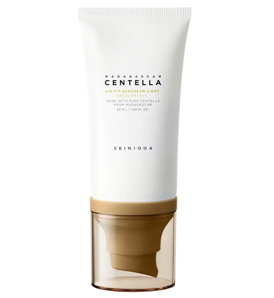 Skin1004 Centella Suncream bottle displayed for daily skincare routines in Pakistan