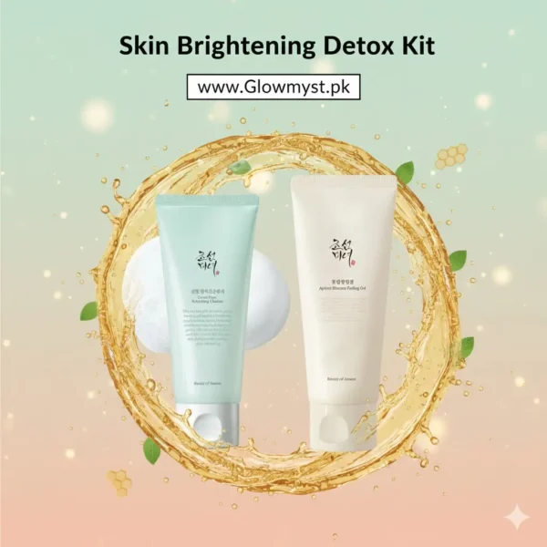 Skin Brightening Detox Kit Green Plum Cleanser and Apricot Gel