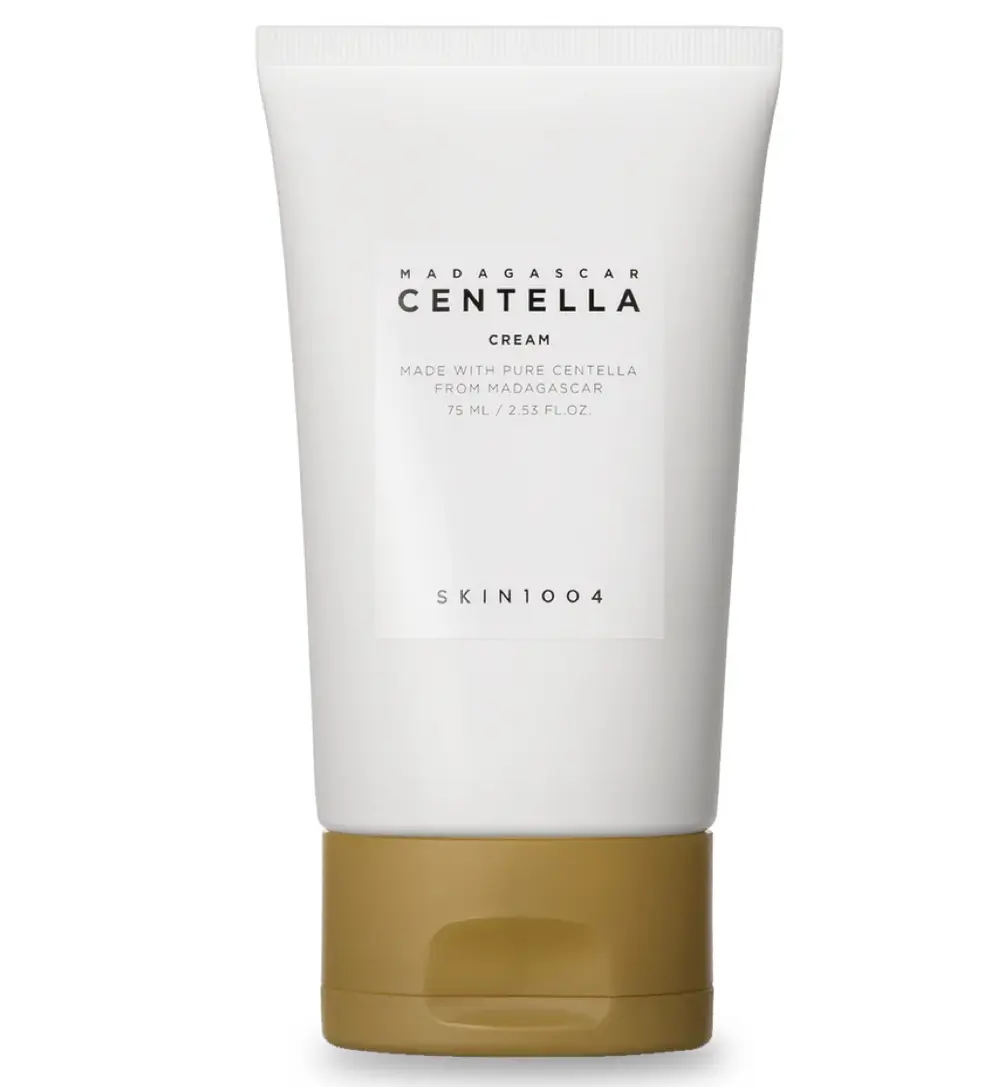 Skin1004-Madagascar-Centella-Cream-75-ml.webp Skin1004 Madagascar Centella Cream 75 ml bottle on display