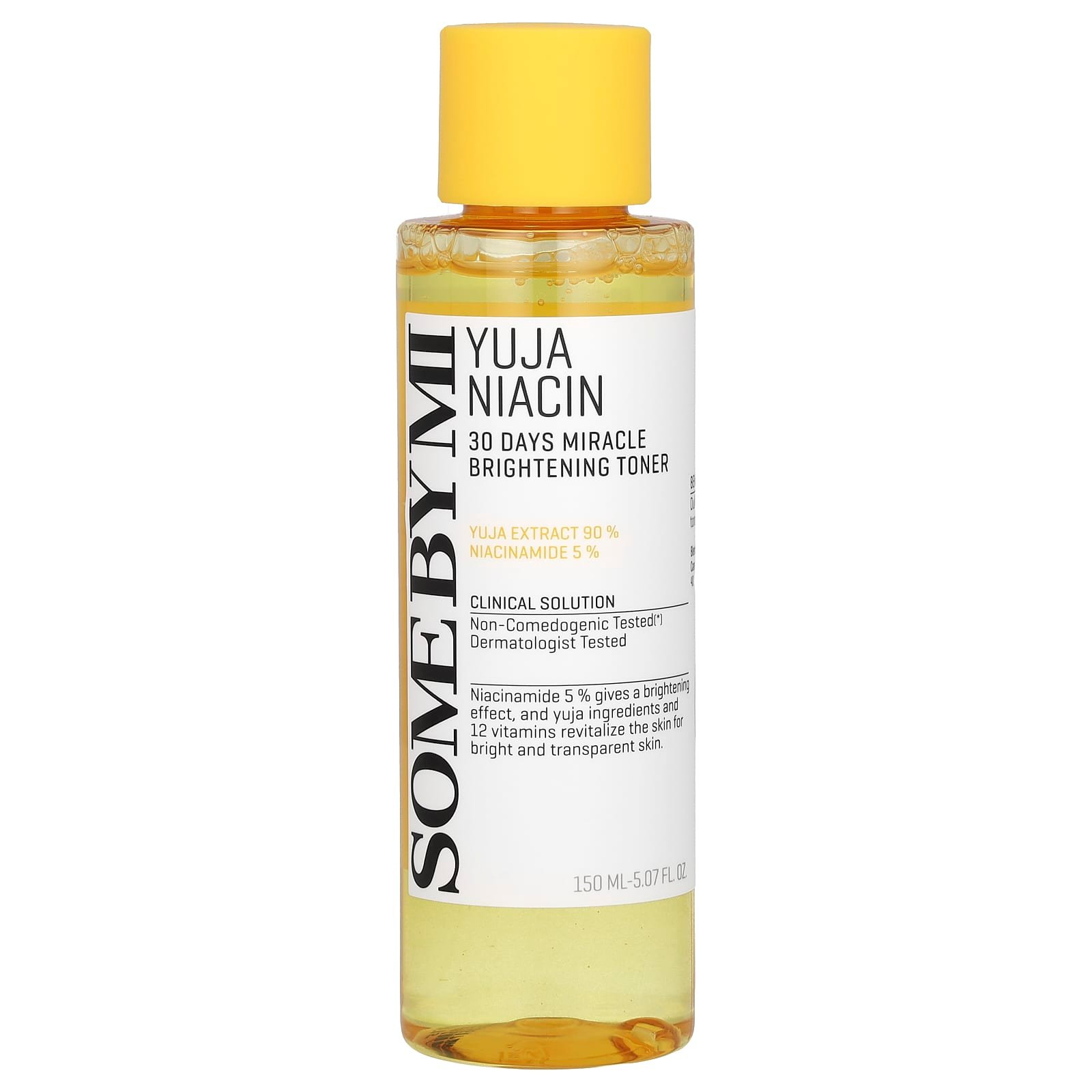 Some-By-Mi-Yuja-Niacin-Miracle-Brightening-Toner-150ml-3.jpg Some By Mi Yuja Niacin Toner 150ml bottle on display