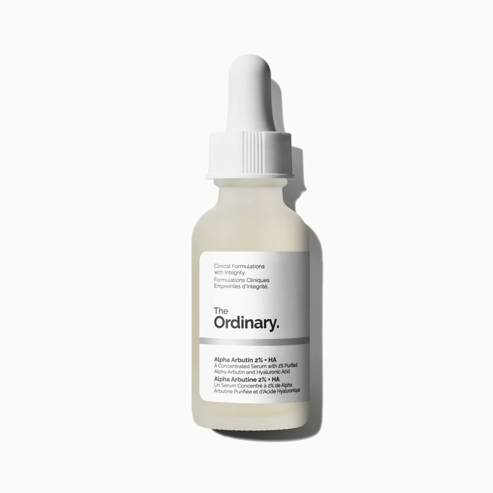 The-Ordinary-Alpha-Arbutin-2-HA-30-ml.webp The Ordinary Alpha Arbutin 2% serum bottle displayed on a clean surface