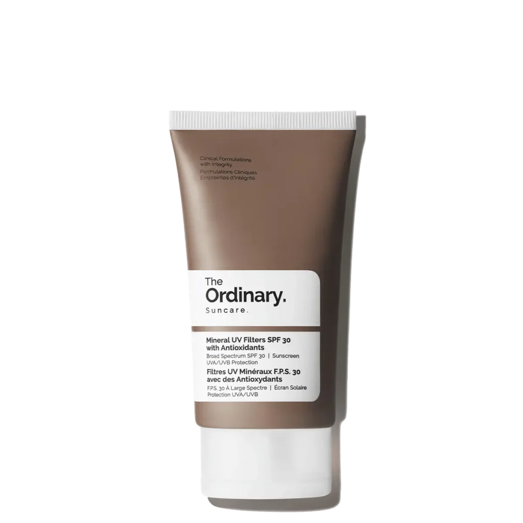 The Ordinary Mineral SPF 30 50ml bottle for daily sun protection