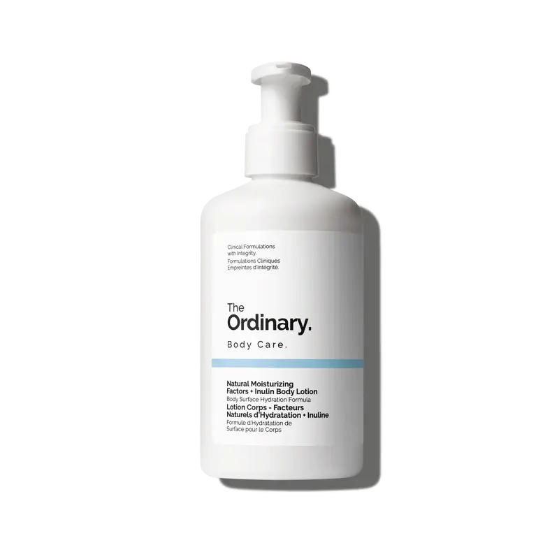 The-Ordinary-Natural-Moisturizing-Factors-Inulin-Body-Lotion-aE-240ml-3.webp The Ordinary Inulin Body Lotion 240ml bottle on display at GlowMyst