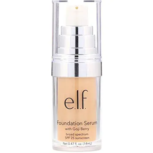 Elf Foundation Serum 14 ml natural radiant finish bottle on GlowMyst