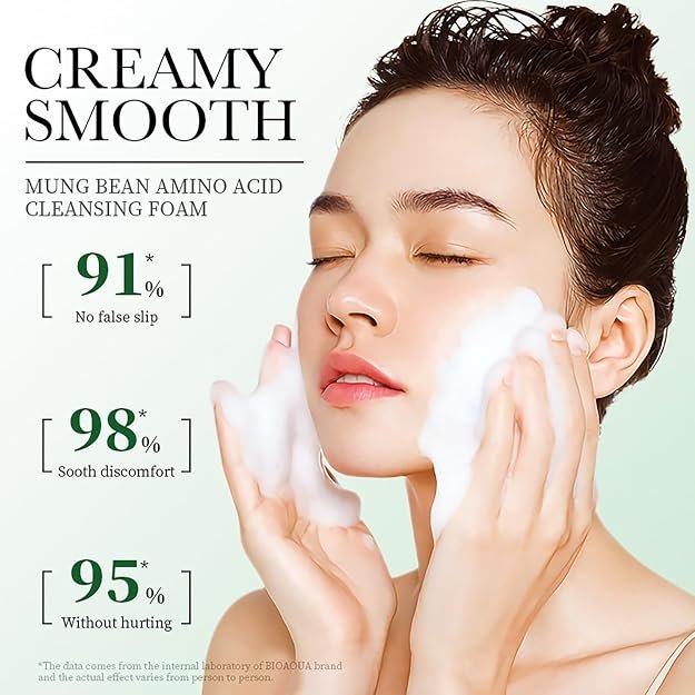 BIOAQUA 98% Mung Bean Amino Acid Cleansing Foam Oil Control 150ml 1