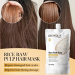 BIOAQUA Rice Raw Pulp Hair Mask - Repairing Treatment for Dry Damaged Hair - 400g 3