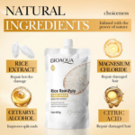 BIOAQUA Rice Raw Pulp Hair Mask - Repairing Treatment for Dry Damaged Hair - 400g 5