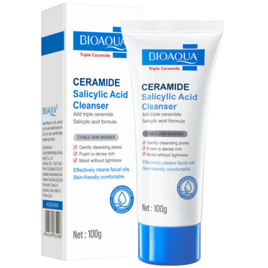 Bioaqua Ceramide Salicylic Acid Cleanser 100g tube packaging