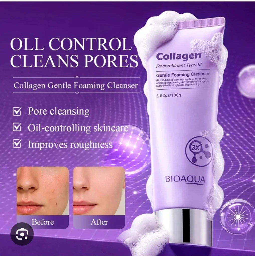 Bioaqua Recombinant Type III Collagen Gentle Foaming Cleanser 100g 2