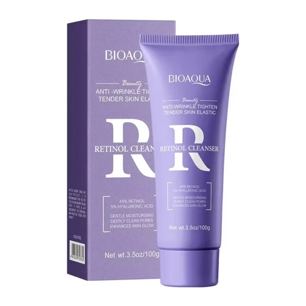 Bioaqua Retinol Cleanser 100g tube on display at GlowMyst