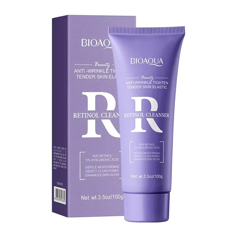 Bioaqua Retinol Cleanser 100g tube on display at GlowMyst