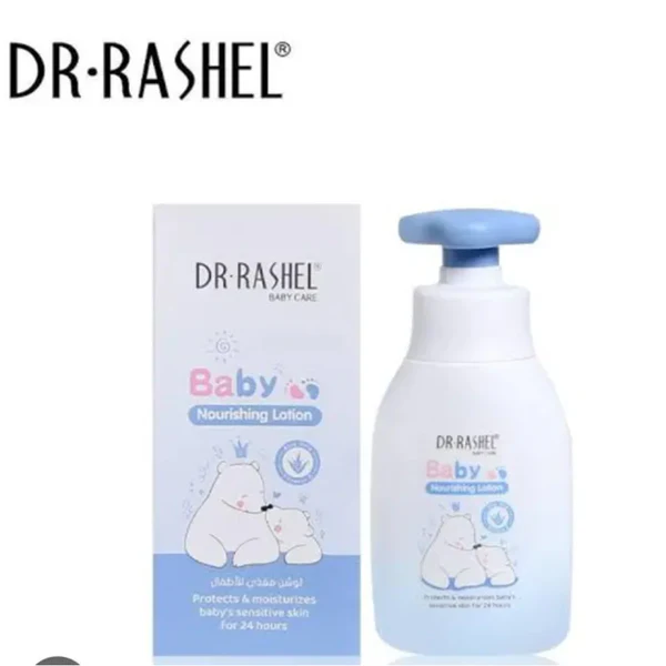 Dr Rashel Baby Nourishing Lotion 160ml bottle on display